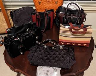 Nice lady's handbag collection, by Brighton, Michael Kors and My Flat in London.