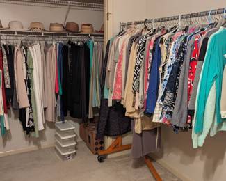 Women's department, with sportswear, hats and accessories. 