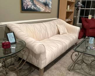 Vintage Cream Sofa with (2) matching chairs