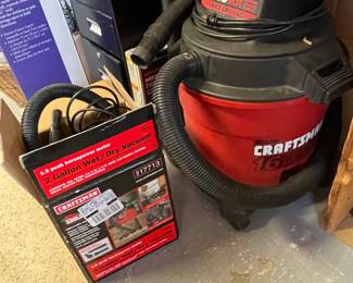 Two of three wet/dry vacuums - 2 and 5.25-gallons.