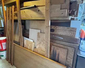 LOTS of lumber pieces of all shapes, sizes and types.