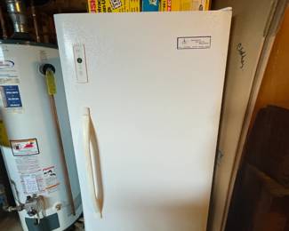 Standing freezer.