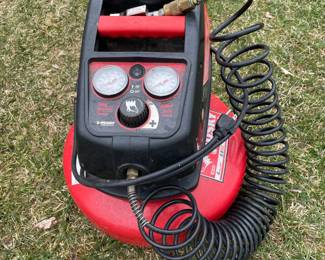 Husky 4-gallon 120-volt air compressor.