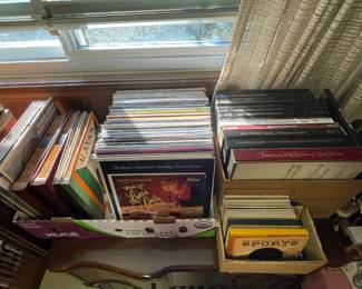 Record albums. Genres include classical, Christmas, adult contemporary, musicals and others.