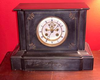 French marble mantle clock