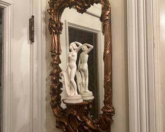 Vintage mirror with nude