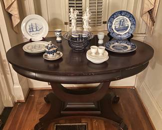 American Empire Parlor Table, Wedgwood Nantucket