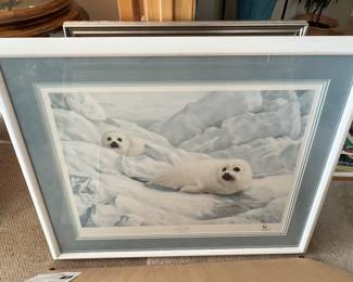 Charles Grace Triple Matted, framed signed, numbered "Peace on Ice" 