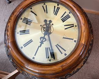 Eclectic side table working clock