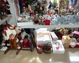 Loads of Christmas decorations