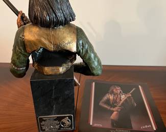 Discontinued Limited edition Chris Pardell Mixed Media Bronze  Sculpture from the Legends in art series