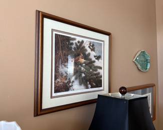 Les Didier Cardinal signed and numbered triple matted print.