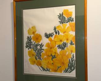 Original Block Print Local Artist R. Snow