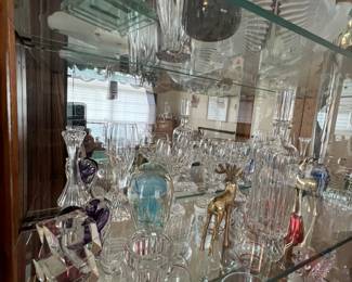 Glass from Baccarat, Waterford, Orrofers, Murano and others.