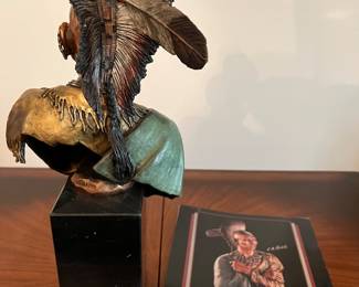 Discontinued Limited edition Chris Pardell Mixed Media Bronze  Sculpture from the Legends in art series