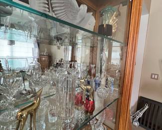 Glass from Baccarat, Waterford, Orrofers, Murano and others.