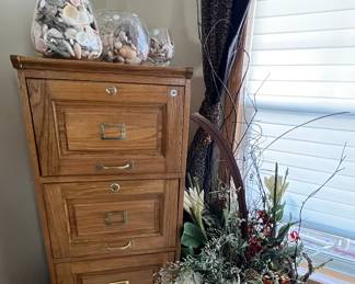Oak file cabinet