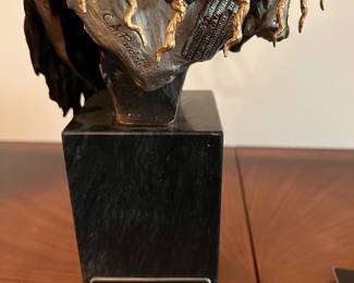 Discontinued Limited edition Chris Pardell Mixed Media Bronze  Sculpture from the Legends in art series