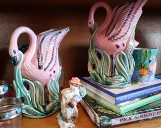 Pair of Flamingos Planters