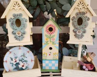 pair of birdhouses