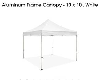 Aluminum Frame Canopy - 10 x 10', White