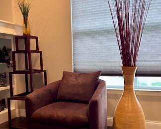 Club Chair, Large Vase and Nesting Tables