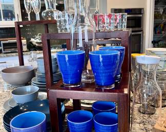 Plastic Outdoor Cups, Kitchen Items Wooden Cube Tables / Plant Stands