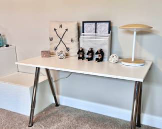 White Desk with Chrome Legs (We have 2 of these)