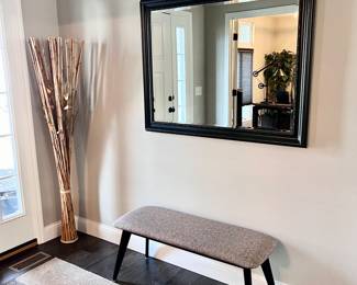 Bench, Mirror and Décor 