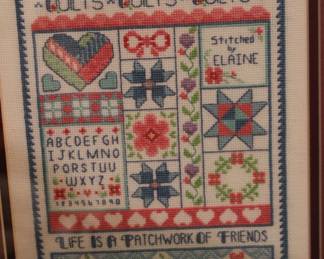 small framed needlepoint