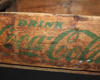 old wood Coke crate