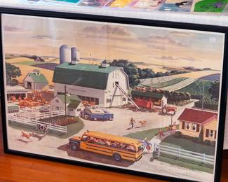 Large early 60s National Dairy Asso. teachers aide poster