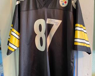 Autographed, vintage Pittsburgh Steelers jersey