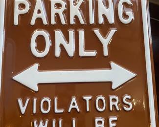 Vintage metal directional signs