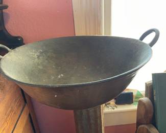 Antique Copper Cauldron Pot Candy Kettle 