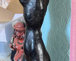 3 1/2 foot tall metal sculpture