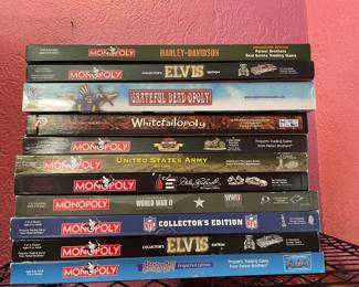 Vintage monopoly games, some still in the original packing