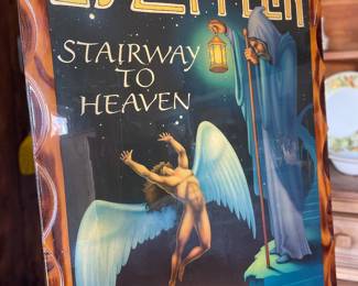 Led Zeppelin stairway to Heaven poster lacquered on wood