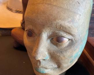 This mask is carved out of Styrofoam