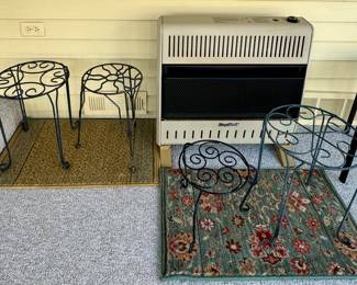 Four Black Iron Plant Stands