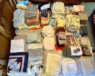 Sheets, Pillow Cases, Blankets, Towels, Wash Cloths…