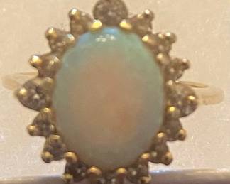 14K Gold Opal Ring
