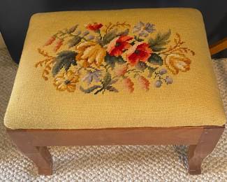 Needlepoint Foot Stool