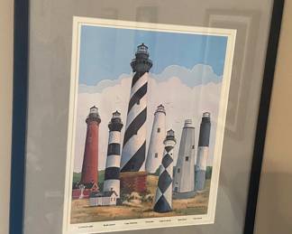 Signed and Numbered James Melvin Lighthouse Print