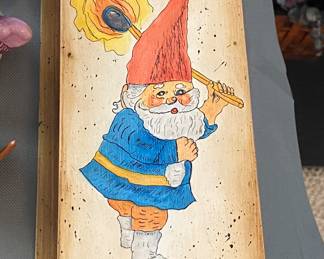 Painted Gnome Match Holder