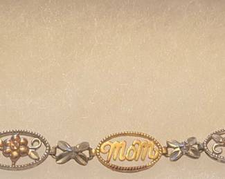 10K Gold and Sterling Bracelet