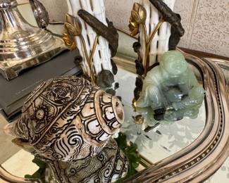 BAMBOO VASES & SHELL SOLD