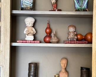 TOP SHELF PLANTERS & STATUE SOLD