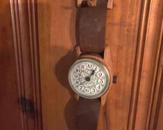 Wooden accent piece watch