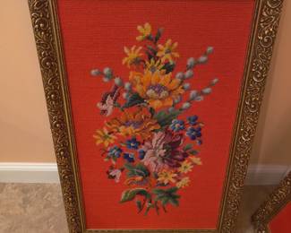 (2) of (2) Needlepoint pictures approx 2' x 3'